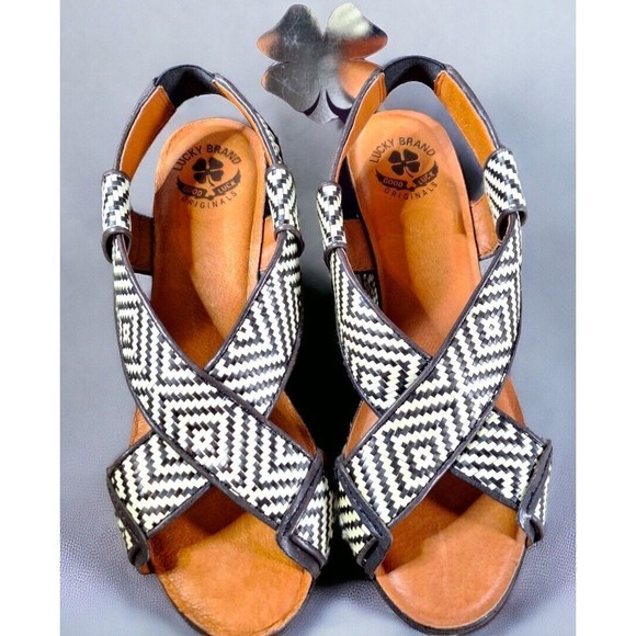 LUCKY BRAND Womens LK-KOKO Gun Metal Bomarzo Platform Sandals Shoes 9 M New - Picture 5 of 16